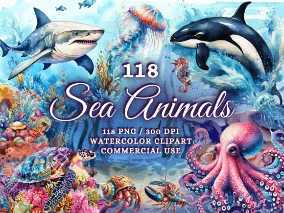 Download Sea Animals Clipart - Sea Animals Png - Art Collection