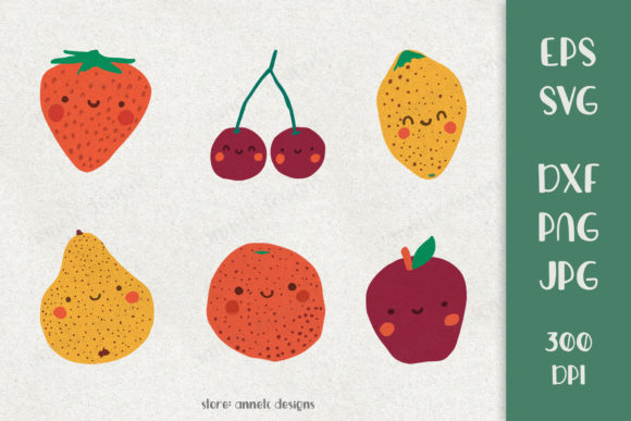 Download Cute Fruits Clipart Bundle&nbsp; - Art Collection