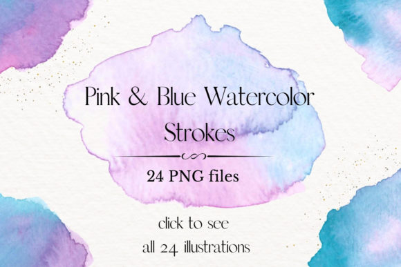 Download Pink and Blue Watercolor Splash Clipart - Art Collection