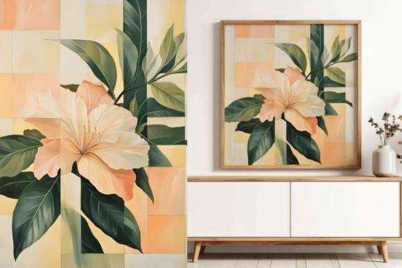 Download Geometric Floral Elegance Abstract Art - Art Collection