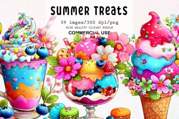 Download Whimsical Summer Treats Clipart Bundle - Art Collection