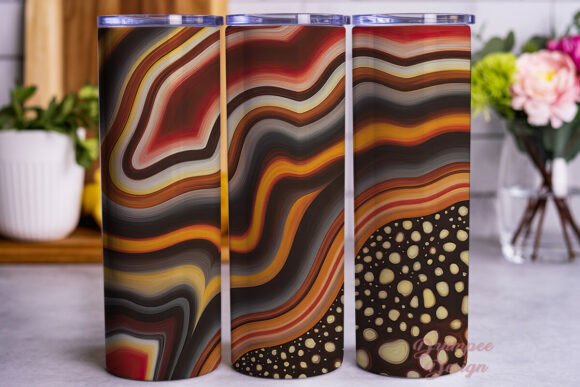 Download Earthy Abstract Agate Tumbler Wrap - Art Collection