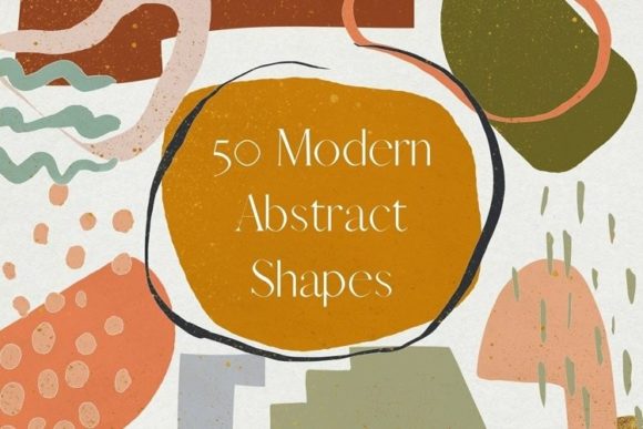 Download 50 Boho Texture Abstract Shapes Clipart - Art Collection