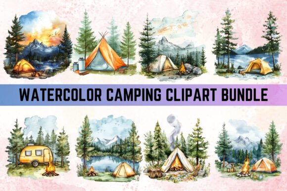 Download Watercolor Camping Clipart - Travel Png - Art Collection