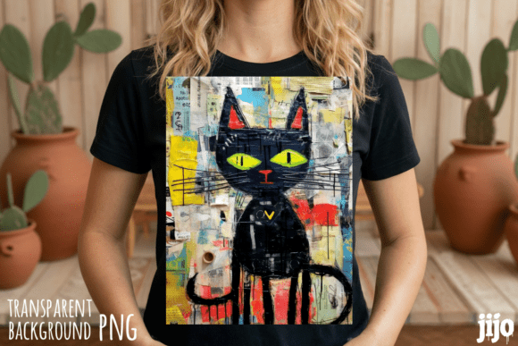 Download Cat Graffiti Abstract Art PNG - Art Collection