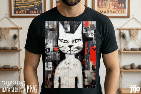 Download Cat Abstract Art Graffiti PNG - Art Collection