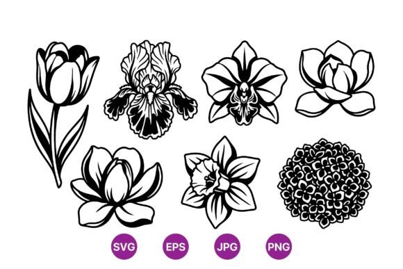 Download Black Line Art Flower Clipart - Art Collection