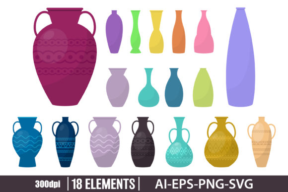 Download Flower Vase Clipart Set - Art Collection