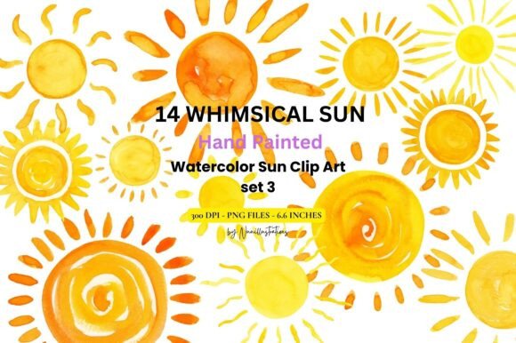 Download Sun Watercolor Fun Clip Art Hand Painted - Art Collection
