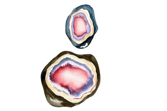 Download Watercolor Agate Stones Clipart PNG - Art Collection