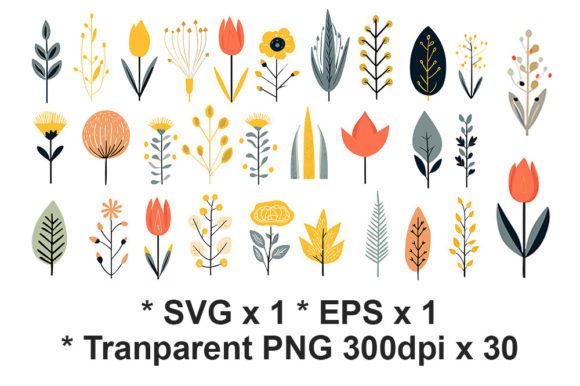Download Botanical Clipart Bundle EPS SVG PNG - Art Collection
