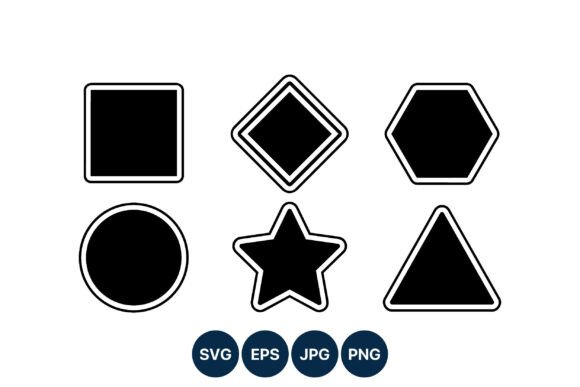 Download Geometric Shapes Vector Art Black and - Art Collection