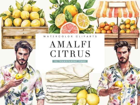 Download Watercolor Amalfi Citrus Clipart - Art Collection