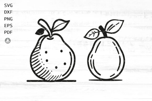 Download Pear Outline Svg, Pear Fruits Clipart - Art Collection