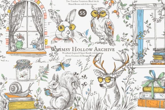 Download Cottagecore Clipart Hand Drawn Set - Art Collection