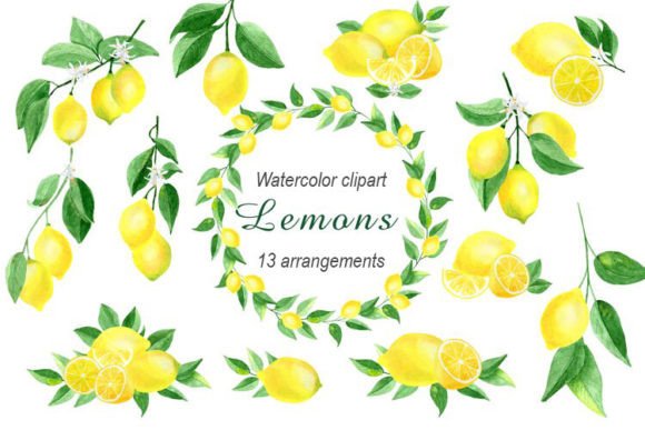 Download Watercolor Lemon Clipart Citrus Clipart - Art Collection