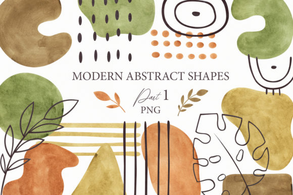 Download Watercolor Abstract Shapes, Part 1 - Art Collection