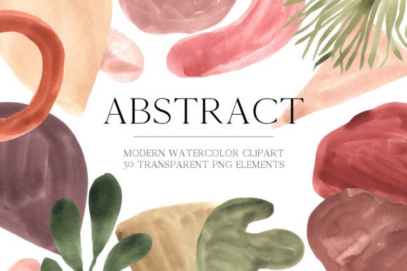Download Watercolor Abstract Shapes Clipart - Art Collection