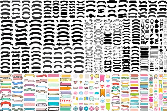 Download 556 SVG Vintage Banner Ribbon Clipart - Art Collection