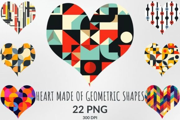 Download Heart Made of Geometric Shapes Love Pack - Art Collection