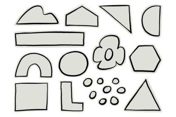 Download Hand Drawn Basic Shape Outline Set Art - Art Collection