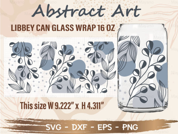 Download Abstract Art 16Oz Libbey Can Glass Wrap - Art Collection