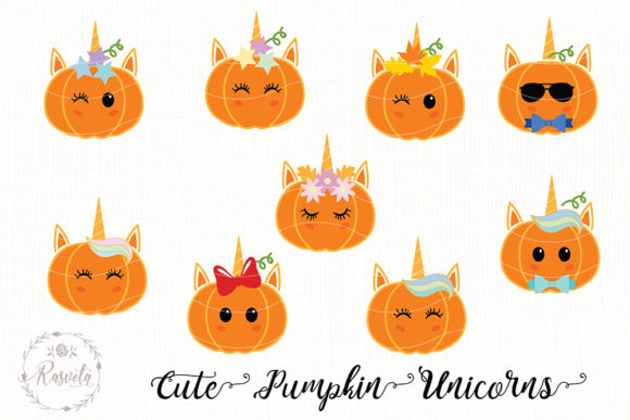 Download Cute Baby Pumpkin Unicorns Clip Art - Art Collection