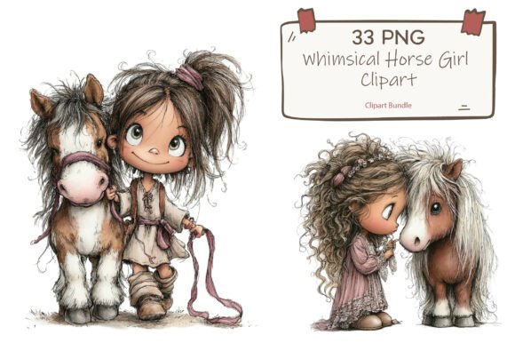 Download Whimsical Horse Girl Clipart - Art Collection