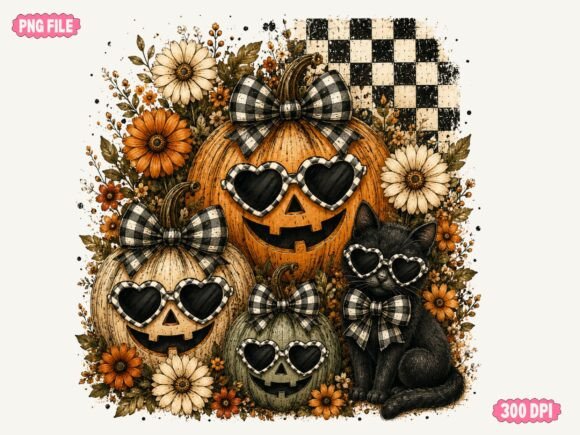 Download Halloween Pumpkin Cat Heart Sunglasses - Art Collection