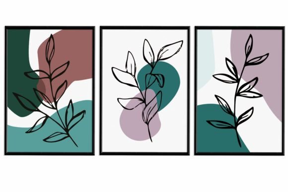 Download Set of 3 Abstract Wall Art Printable. - Art Collection