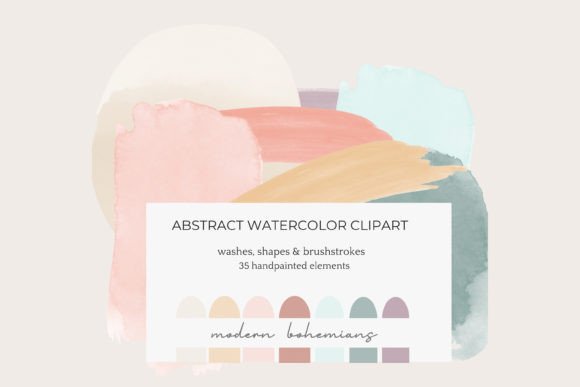 Download Watercolor Wash Abstract Shapes Clipart - Art Collection