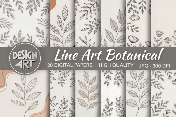 Download Line Art Botanical Background - Art Collection