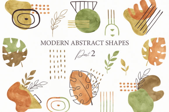 Download Watercolor Abstract Shapes, Part 2 - Art Collection