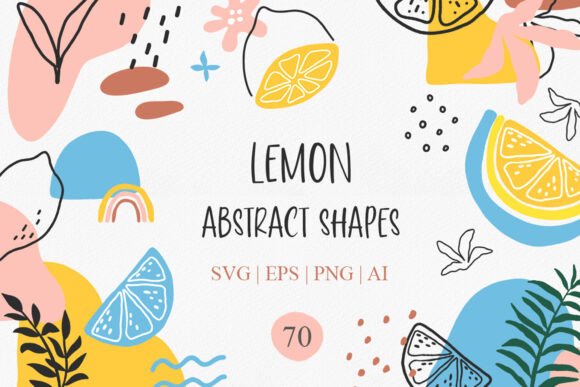 Download Lemon Modern Abstract Shapes Svg Clipart - Art Collection