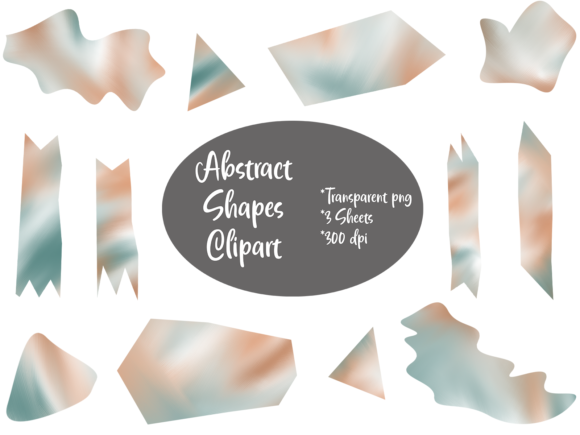 Download Painted Abstract Shapes Clipart Stickers - Art Collection