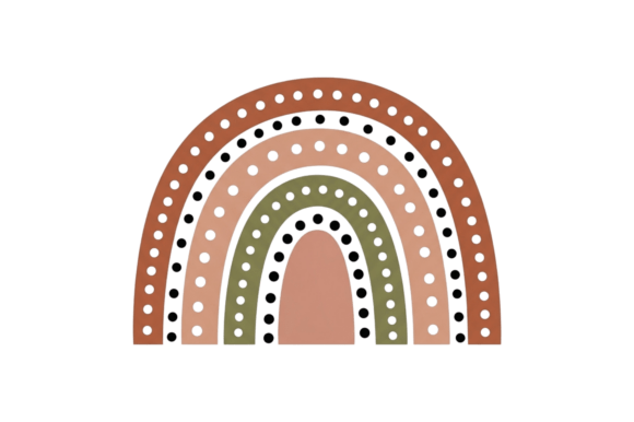 Download Boho Style Arch Dotted Earthy Colors - Art Collection