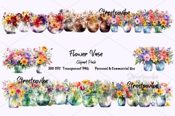 Download Foliage Flower Vase Clipart PNG Pack Art - Art Collection