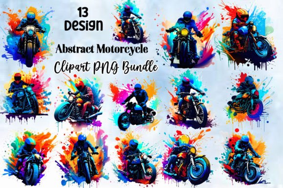 Download Vintage Abstract Motorcycle Clipart PNG - Art Collection