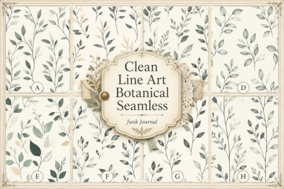 Download Clean Line Art Botanical Seamless - Art Collection