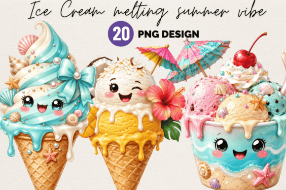 Download Ice Cream (melting Summer Vibe) Clipart - Art Collection