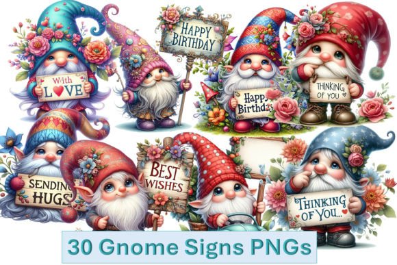 Download Sentiment Tag Gnomes Clipart, Birthday, - Art Collection