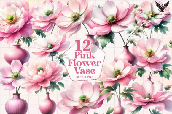 Download Pink Flower Vase Clipart PNG - Art Collection