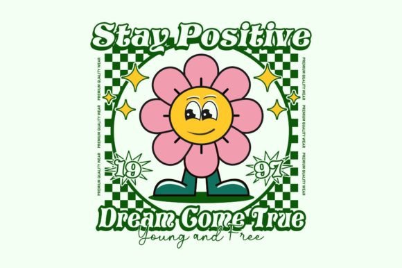 Download Cartoon Vintage Groovy Flower Design - Art Collection