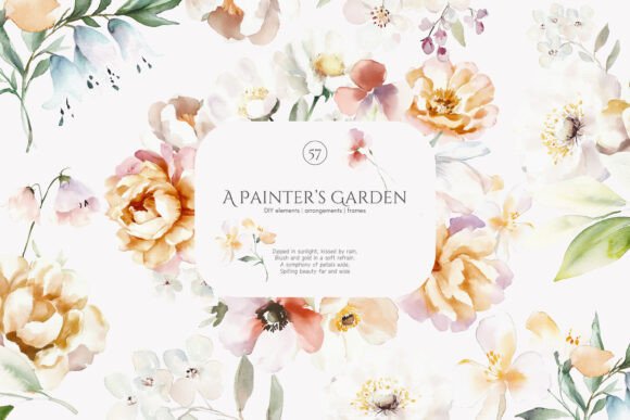 Download Watercolor Modern Flowers Clipart Set - Art Collection