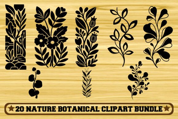 Download 20 Nature Botanical Clipart Bundle - Art Collection